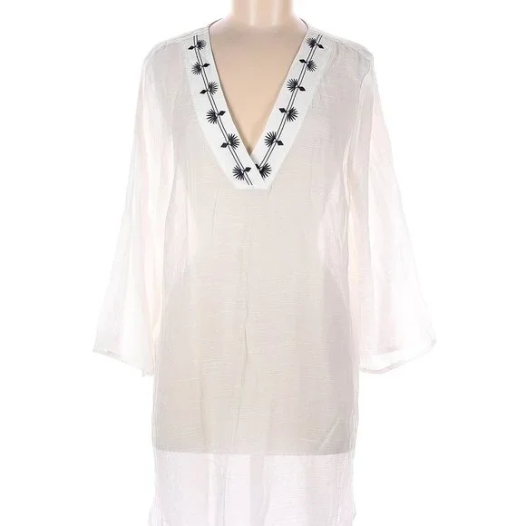 Kona Sol | Swim | Kona Sol White Sheer With Navy Blue Embroidered Swim Coverup Size Extra Large | Poshmark Kona Sol | Swim | Kona Sol White Sheer With Navy Blue Embroidered Swim Coverup Size Extra Large | Poshmark